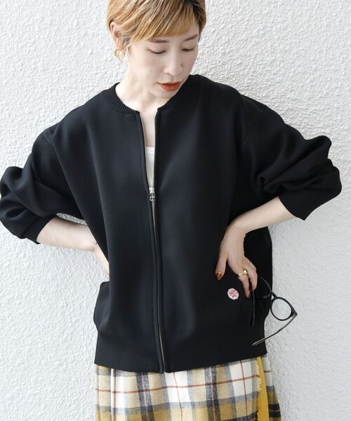 「SHIPS any」 ニットカーディガン ONE SIZE ブラック レディース_画像8