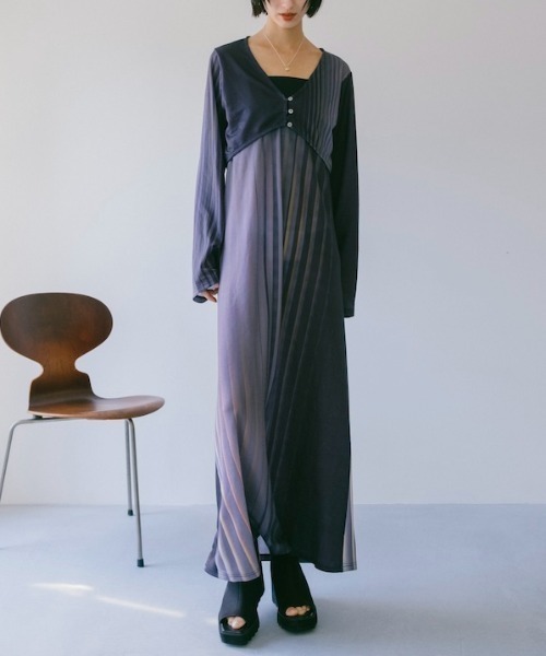ワンピース Art Line Print 2piece Dress/アートラインプリント２ピースドレスの画像