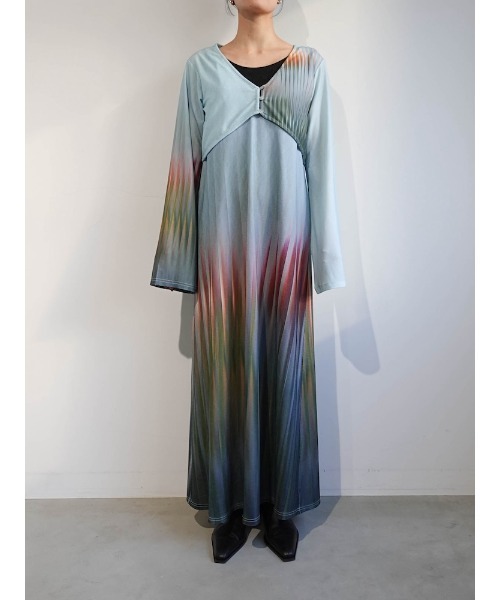 ワンピース Art Line Print 2piece Dress/アートラインプリント２ピースドレスの画像