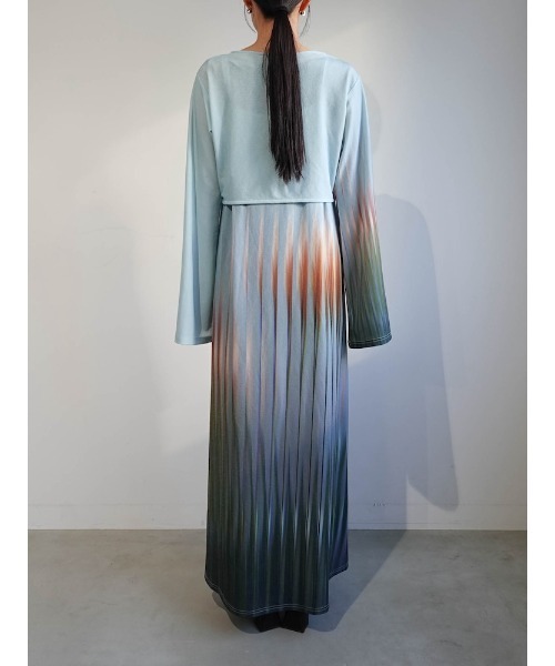 ワンピース Art Line Print 2piece Dress/アートラインプリント２ピースドレスの画像