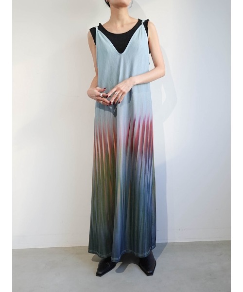 ワンピース Art Line Print 2piece Dress/アートラインプリント２ピースドレスの画像