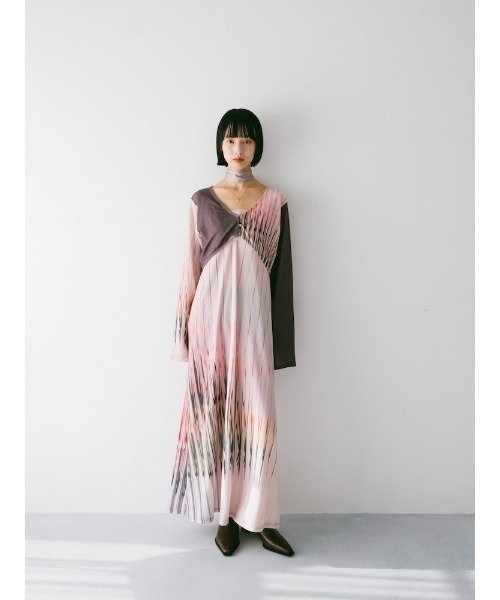 ワンピース Art Line Print 2piece Dress/アートラインプリント２ピースドレスの画像