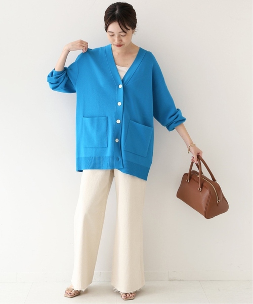 「SLOBE IENA」 ニットカーディガン FREE ブルー レディース_画像5