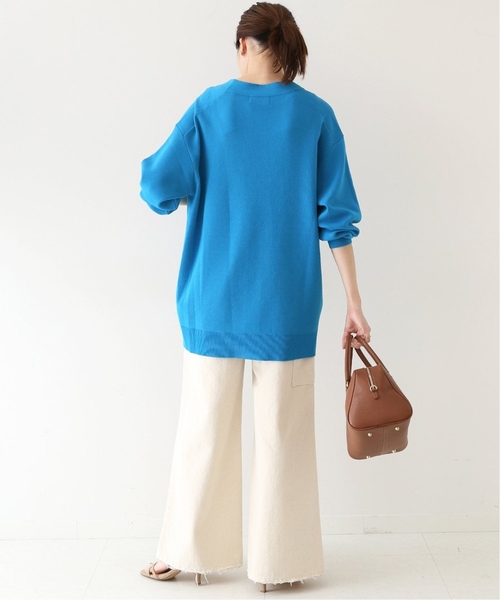 「SLOBE IENA」 ニットカーディガン FREE ブルー レディース_画像6