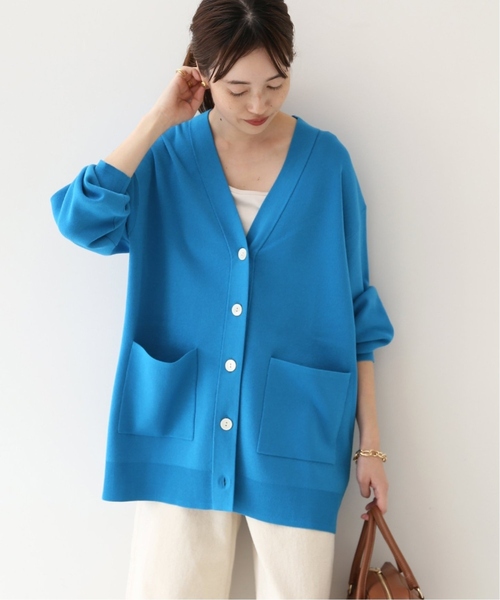 「SLOBE IENA」 ニットカーディガン FREE ブルー レディース_画像8