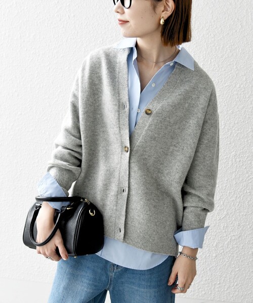 SHIPS any 「SHIPS any」 カーディガン ONE SIZE キャメル レディース