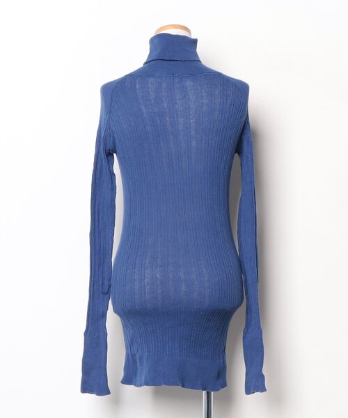 「tumugu」 タートルネックニット FREE ブルー レディース_画像2
