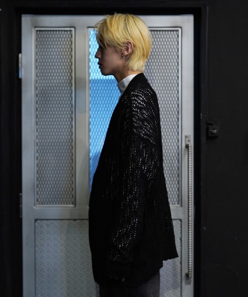 「G.O.C」 ニットカーディガン MEDIUM ワイン メンズ_画像8