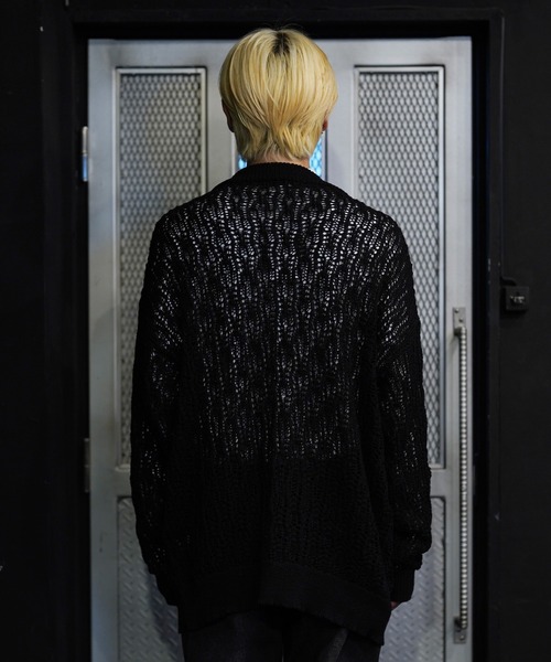 「G.O.C」 ニットカーディガン MEDIUM ワイン メンズ_画像9