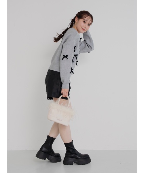 「JUMELLE」 長袖ニット MEDIUM グレー レディース_画像4