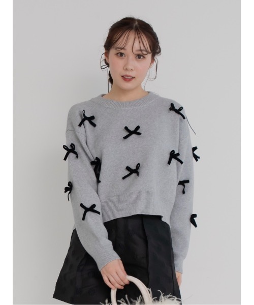「JUMELLE」 長袖ニット MEDIUM グレー レディース_画像6
