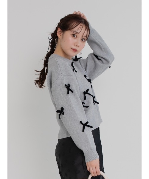 「JUMELLE」 長袖ニット MEDIUM グレー レディース_画像8