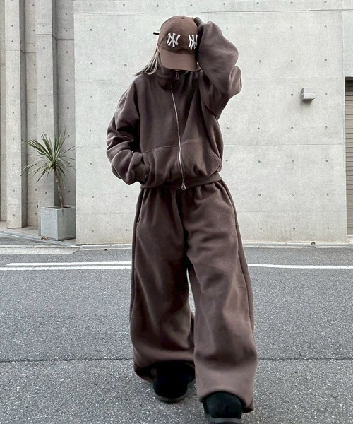 YACA（ヤーカ） ジャージ Cropped Fleece Zip Tops/クロップドフリース