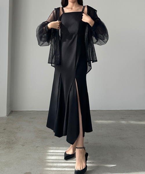 「Louere」 サロペットスカート X-LARGE チャコール レディース_画像2