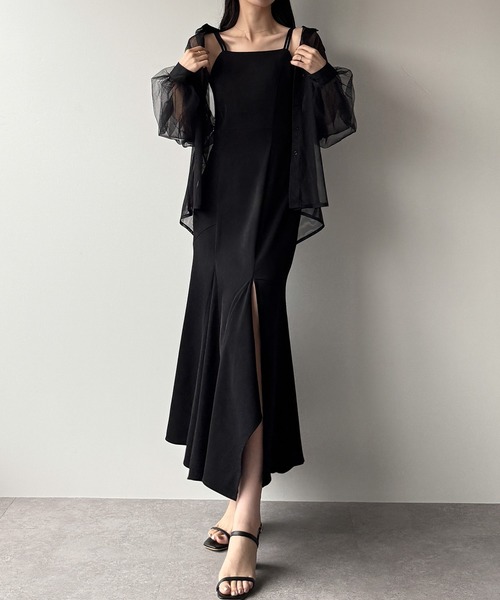 「Louere」 サロペットスカート X-LARGE チャコール レディース_画像6