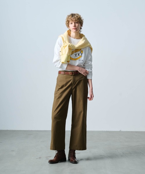 「kha:ki」 長袖カットソー 1 ホワイト レディース_画像2