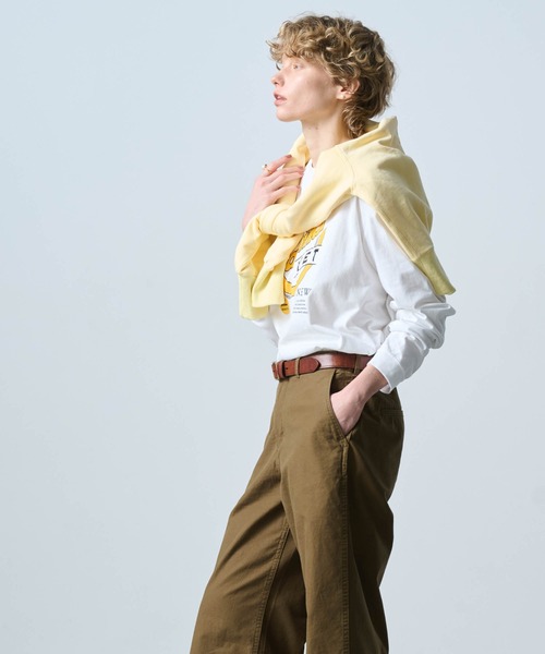 「kha:ki」 長袖カットソー 1 ホワイト レディース_画像3