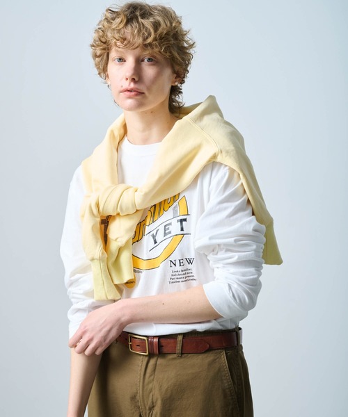 「kha:ki」 長袖カットソー 1 ホワイト レディース_画像5