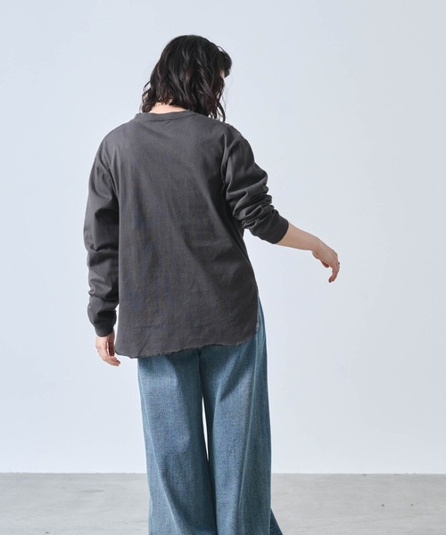 「kha:ki」 長袖カットソー 1 ホワイト レディース_画像9