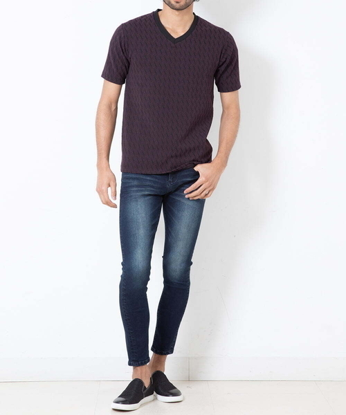 「MK MICHEL KLEIN HOMME 」 半袖Tシャツ 48 ブラック メンズ_画像4