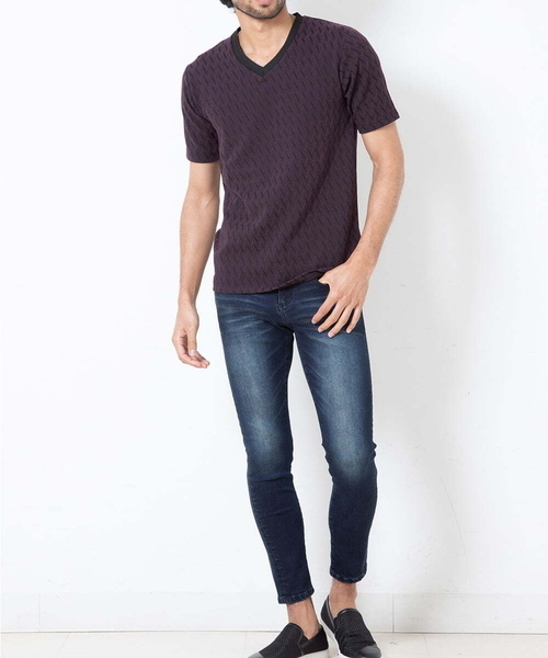 「MK MICHEL KLEIN HOMME 」 半袖Tシャツ 48 ブラック メンズ_画像7