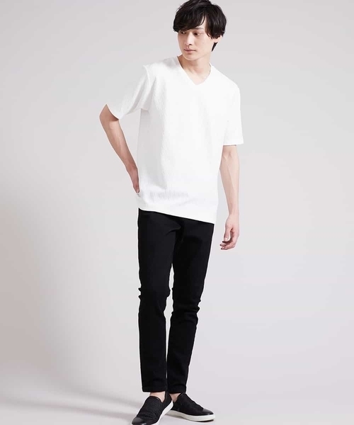 「MK MICHEL KLEIN HOMME 」 半袖Tシャツ 48 ブラック メンズ_画像9