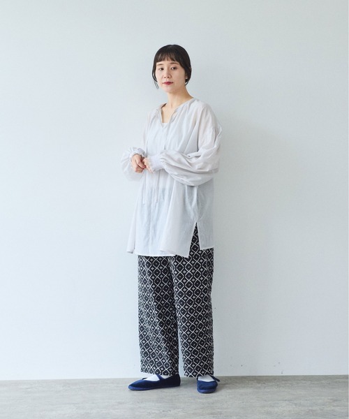 yuni パンツ 単色刺繍wide pettit pants レディース : ZOZOTOWN Yahoo
