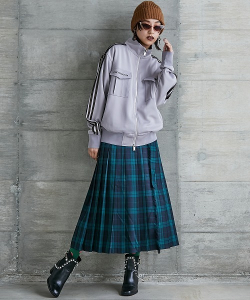 「GEVS.」 「SMILELAND」ジャージブルゾン 3L ブラック レディース_画像6