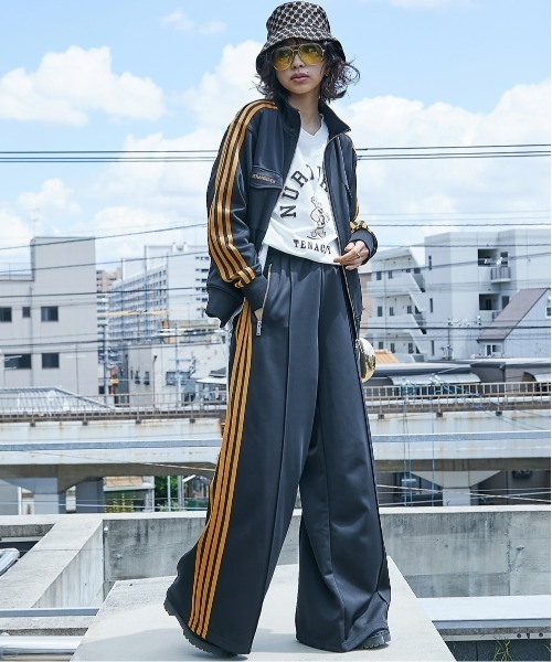 「GEVS.」 「SMILELAND」ジャージブルゾン 3L ブラック レディース_画像9