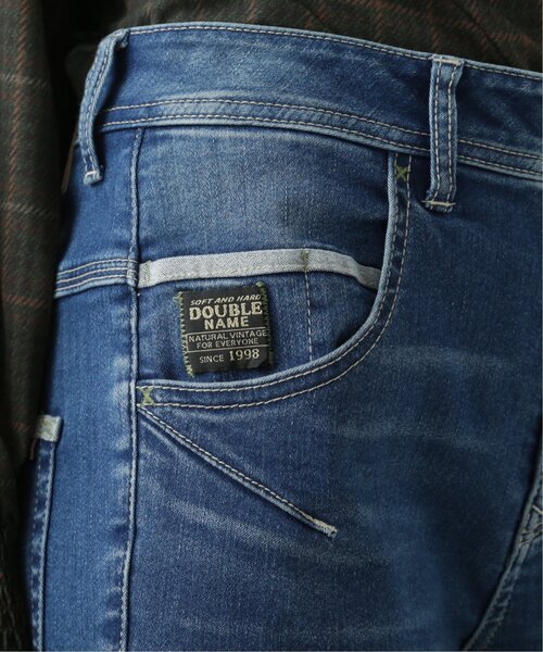 「DOUBLE NAME」 パンツ MEDIUM インディゴブルー レディース_画像3