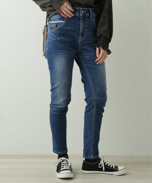 「DOUBLE NAME」 パンツ MEDIUM インディゴブルー レディース_画像5