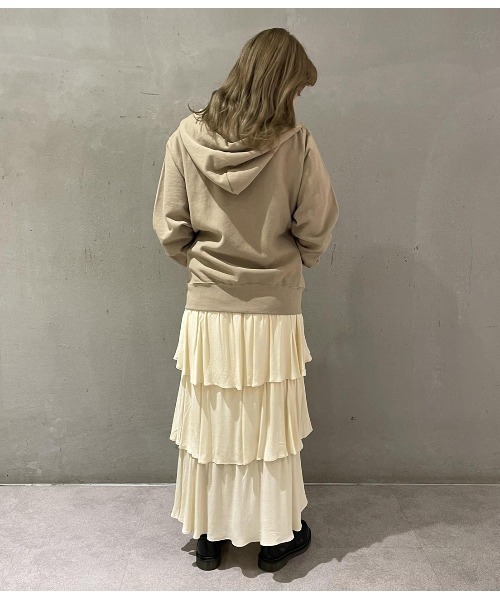 「MADEMOISELLE ROPE'」 フリルスカート 36 イエロー レディース_画像2