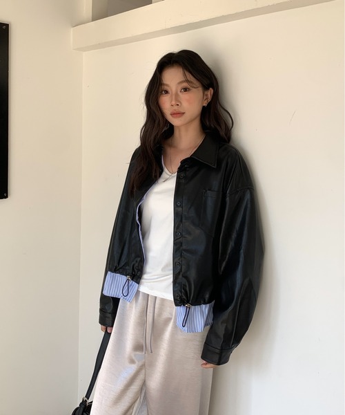 ジャケット・アウター 2013awGUCCI leather docking woolblouson Cooper Original™ Goatskin A-2 Leather Jacket - US Wings