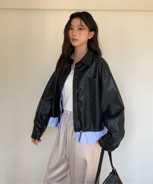 ブルゾンレディース cloenc（クロエンス） ブルゾン アウター 「セットアップ」ステン
