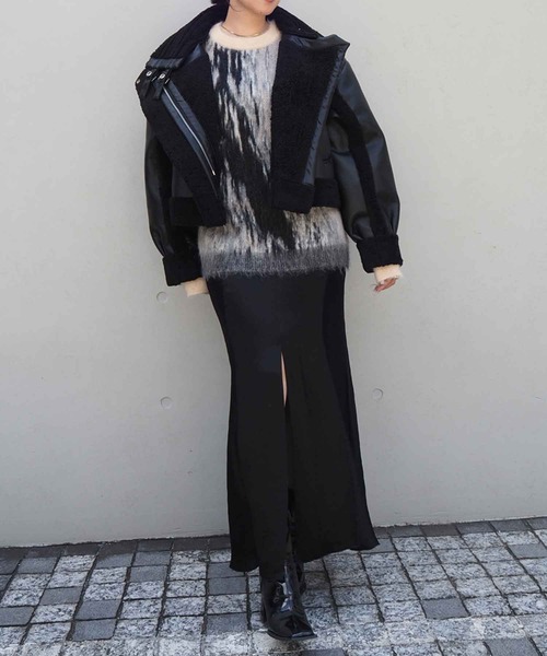 「THINGS THAT MATTER」 長袖ニット FREE パープル レディース_画像5