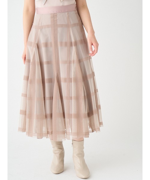 「SNIDEL」 フレアスカート 0 ピンクベージュ レディース_画像3
