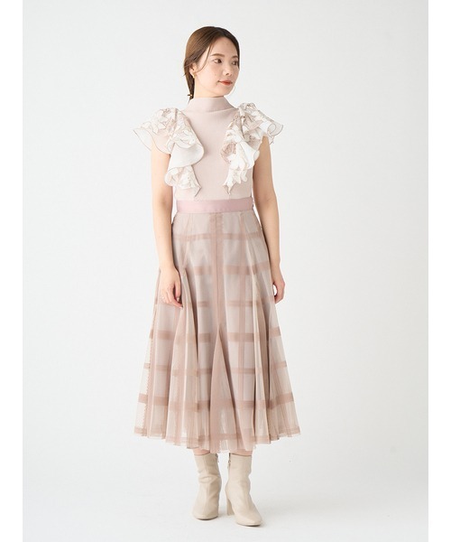 「SNIDEL」 フレアスカート 0 ピンクベージュ レディース_画像9