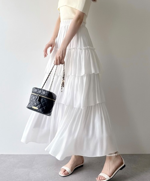 「mipiarl」 フリルスカート MEDIUM ホワイト レディース_画像8