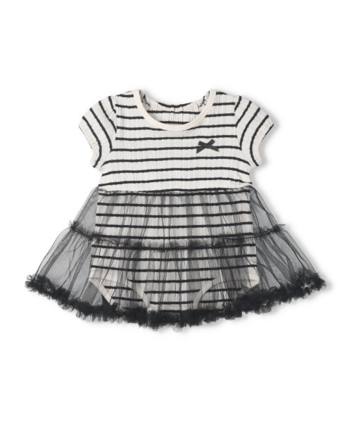 kids zoo（キッズズー） ベビー服 ロンパース チュールスカート付半袖 