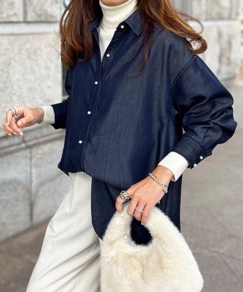 Emma Taylor（エマテイラー） 長袖シャツ FREE ネイビー レディース