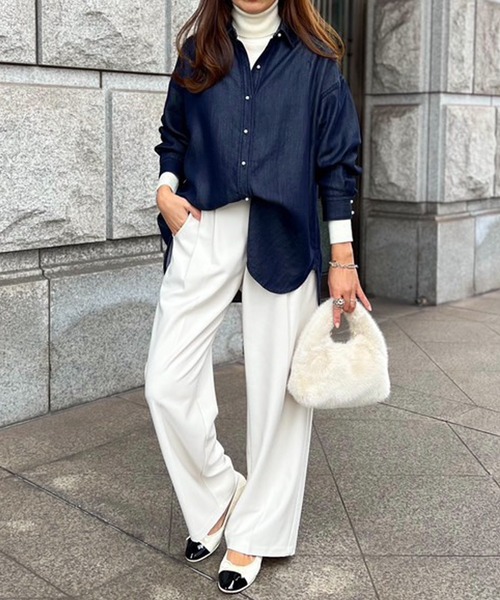 Emma Taylor（エマテイラー） 長袖シャツ FREE ネイビー レディース