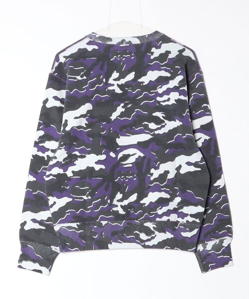 トレーナー スウェット GLITCH WOODLAND CAMO BY BATHING APE CREWNECK SWEATSHIRT レディースの画像