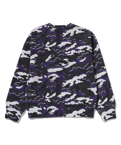 トレーナー スウェット GLITCH WOODLAND CAMO BY BATHING APE CREWNECK SWEATSHIRT レディースの画像