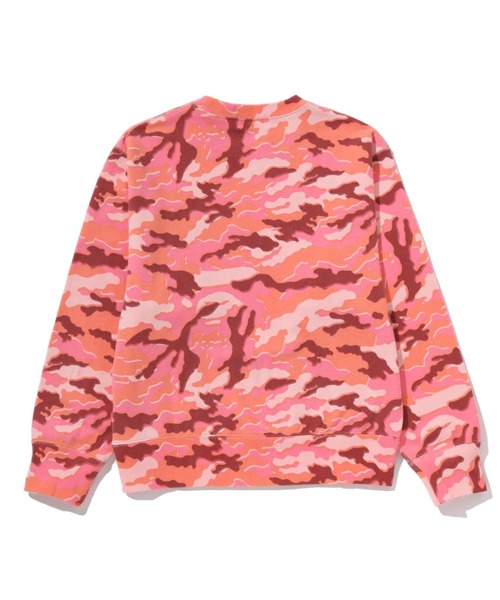 トレーナー スウェット GLITCH WOODLAND CAMO BY BATHING APE CREWNECK SWEATSHIRT レディースの画像