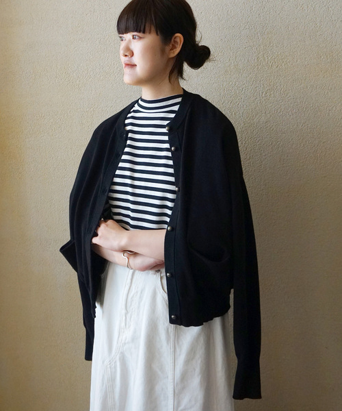 「JOURNAL STANDARD LUXE」 ニットカーディガン FREE レッド レディースの画像