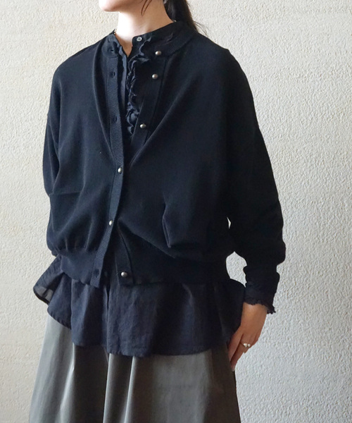 「JOURNAL STANDARD LUXE」 ニットカーディガン FREE レッド レディースの画像
