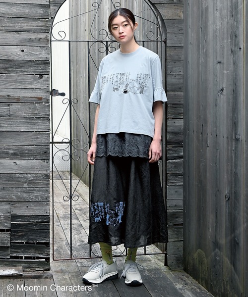 SUPER HAKKA（スーパーハッカ） tシャツ 半袖 「ムーミン一家の朝