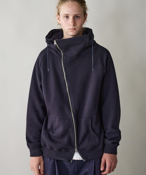 「rehacer」 ジップアップパーカー LARGE ブラック メンズの画像