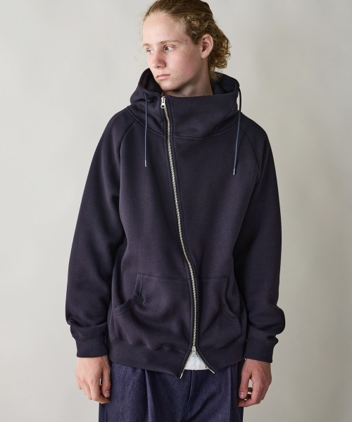 「rehacer」 ジップアップパーカー LARGE ブラック メンズの画像