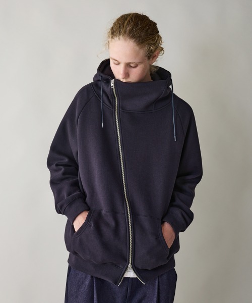 「rehacer」 ジップアップパーカー LARGE ブラック メンズの画像